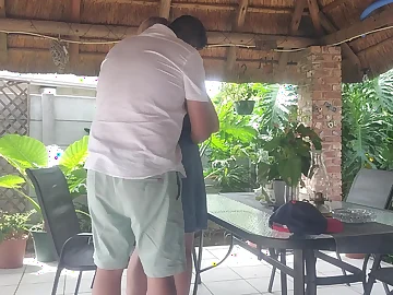 Hot blonde Favoured takes a creampie from their way neighbour's wife in a real homemade video