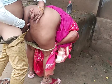 First-time buttfuck for stepbrother coupled with step-sister in an Indian village
