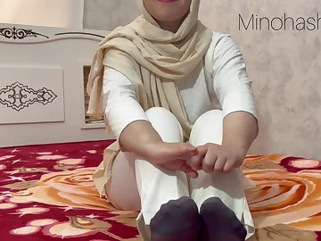 Hot MILF Minohashari gets her tight ass drilled by three horny neighbors in hijab